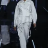 White Cotton Jumpsuit With Striped Jacket