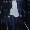 Blue Cotton Jacket Pant Set