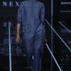 Blue Denim Embroidered Kurta Set