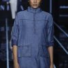Blue Denim Embroidered Kurta Set