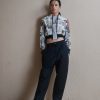 Newspaper double zip jacket set