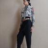 Newspaper double zip jacket set