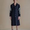 Black germ coat dress