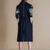 Black germ coat dress