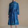 Blue evolution jacket dress