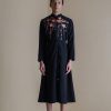 Black Orange Floral Dress
