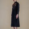 Black Orange Floral Dress