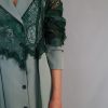 Green Map Embroidery Coat Dress