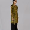 Yellow Map Embroidery Coat