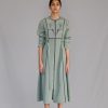 Grey Knitted Panel Dress
