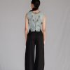 Grey Knitted Panel Top Set
