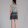 Grey Knitted Panel Skirt Top