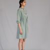 Grey Knitted Panel Short Dress
