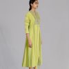 Lime Knitted Panel Dress