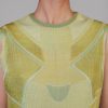 Lime Knitted Panel Skirt and Top