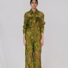 Yellow Map Embroidery Shirt Pant