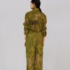 Yellow Map Embroidery Shirt Pant