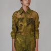Yellow Map Embroidery Shirt Pant
