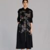Black map long dress