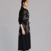 Black map long dress
