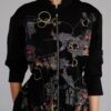 Black map long dress