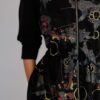 Black map long dress