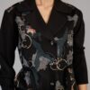 Black map coat set
