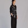 Black map coat set
