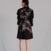 Black map coat dress