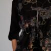 Black map short dress