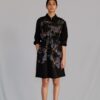Black map short dress