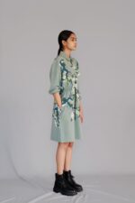 Grey map short dress