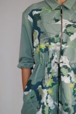 Grey map short dress