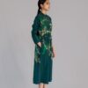 Green map long dress