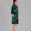 Green map short dress