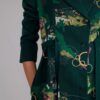 Green map coat dress