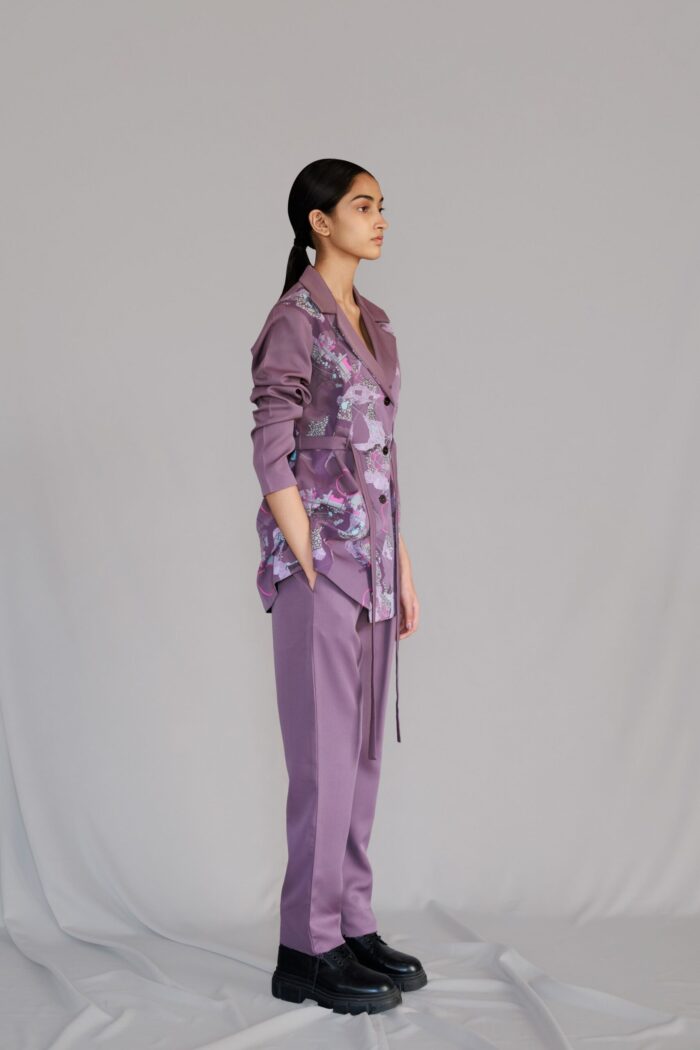Mauve map coat set