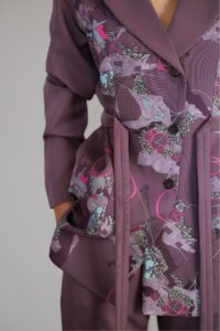 Mauve map coat set