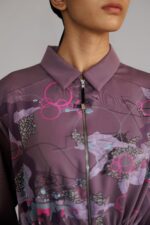 Mauve map short dress