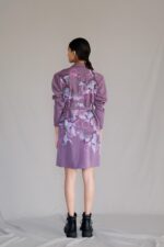 Mauve map coat dress