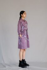 Mauve map short dress
