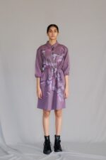 Mauve map short dress