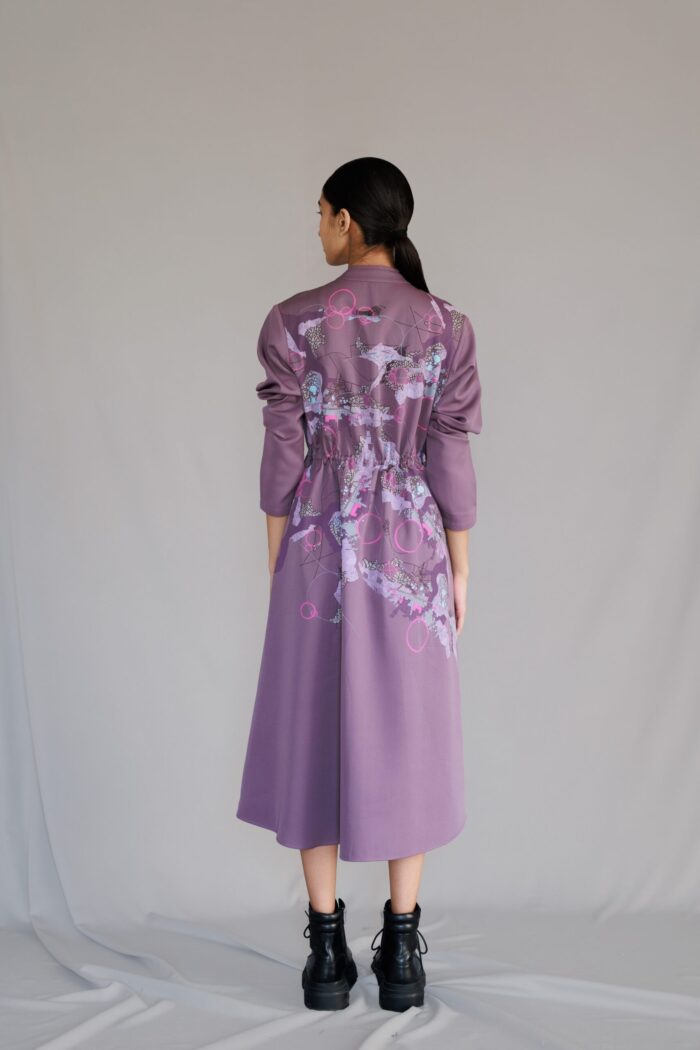 Mauve map long dress
