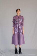 Mauve map long dress