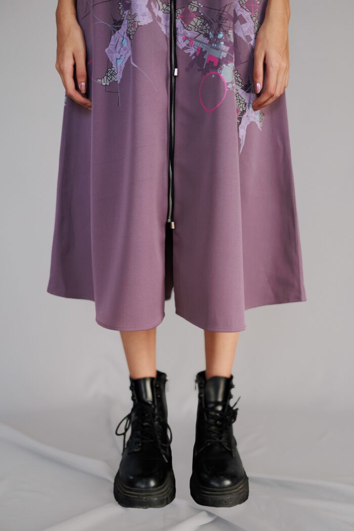 Mauve map long dress