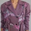 Mauve map coat dress