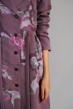 Mauve map coat dress