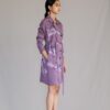 Mauve map coat dress