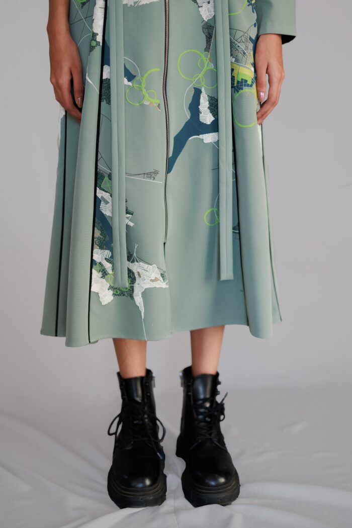 Grey map dress