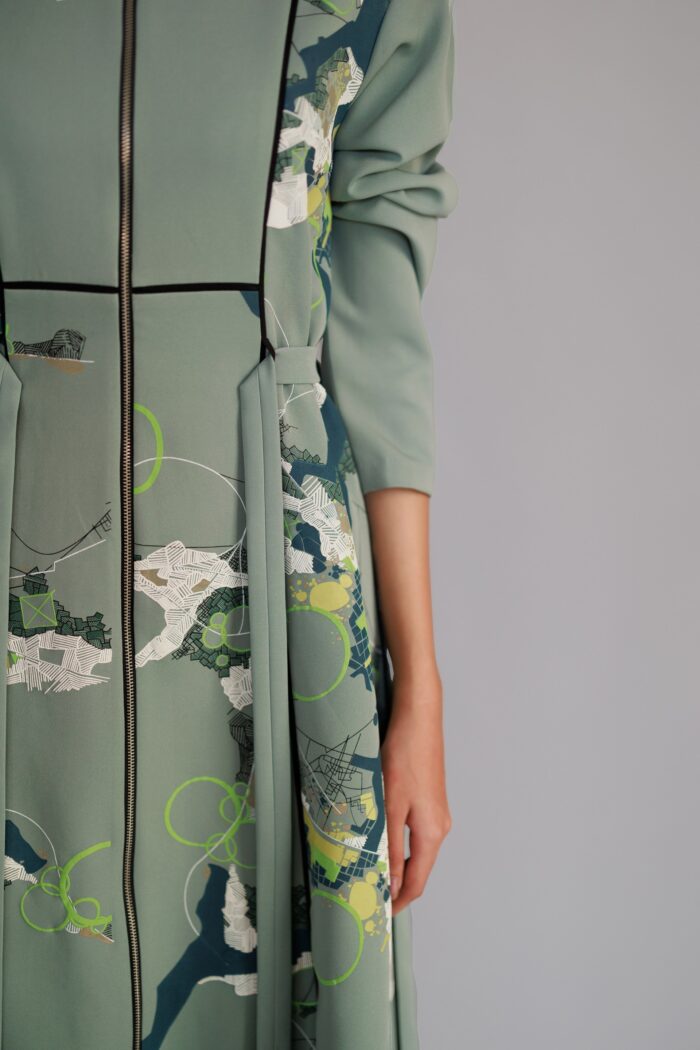 Grey map dress